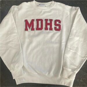 Champion MDHS White Sweater with Red